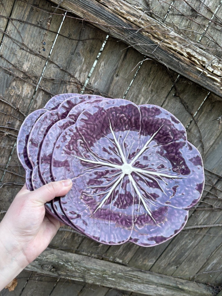 Sur La Table Purple Cabbage Large Bowls Made inPortugal Rare 6.5
