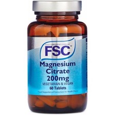 FSC Magnesium Citrate 200mg 60 Tablets 0.57 per thousand milligrams