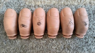 6pcs Toe Croc Charms Funny Joke Hairy Toes