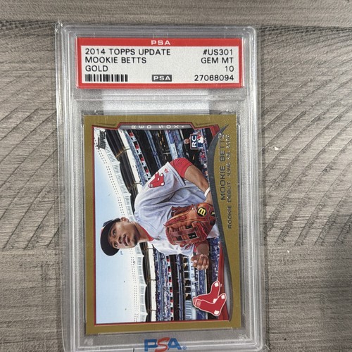 2014 Topps Update Mookie Betts RC Gold Rookie 1603/2014 Red Sox PSA 10 GEM MINT