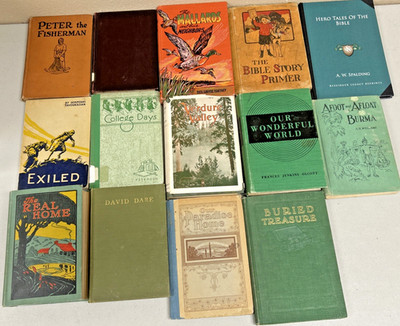14  Adventist Heritage books from 1930s, Mission Stories, Nature, Adventure+more