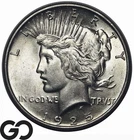1925 Peace Dollar, Choice BU++, Nice Cartwheel Luster