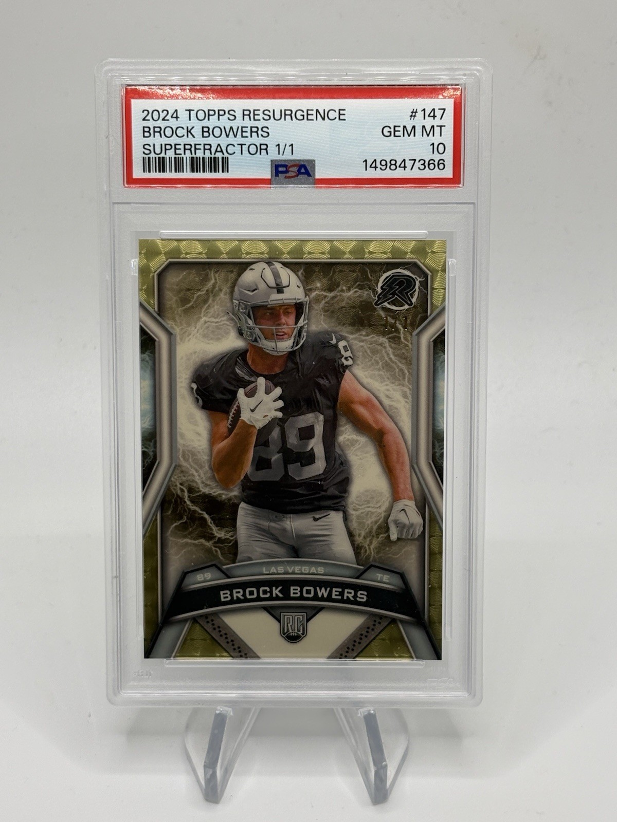 Brock Bowers Topps Resurgence #147 Superfractor 1/1