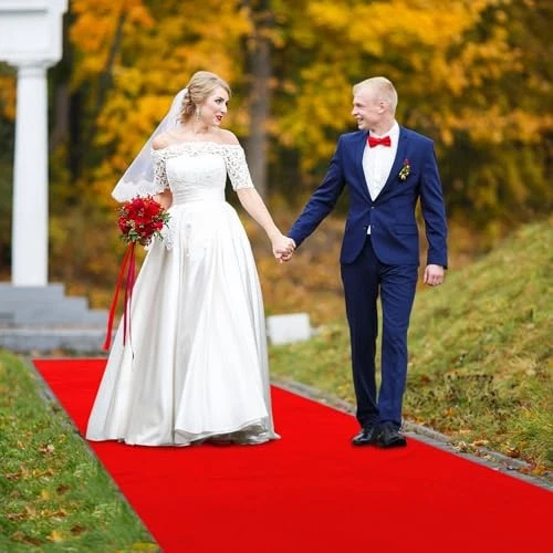  Tapete corredor tapete para festa, corredor corredor de feltro 3 x 15 pés com 3x15 pés marrom - Imagem 3 de 4