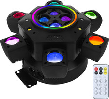 Moving Head DJ Lights, 150W RGBW 4-In-1 LED 6 Arms Disco Stage Light with Mixed