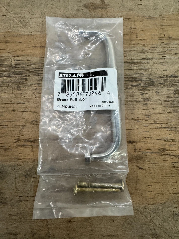 Alno A702-4-PN Tradicional 4" Cabo de Gabinete Centro a Centro - Lote de 5 *LEIA* - Imagem 2 de 4