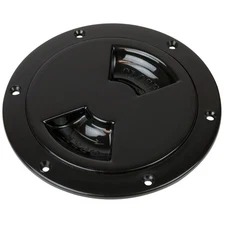Sea-Dog Quarter-Turn Smooth Deck Plate w/Internal Collar - Black - 5" 336355-...