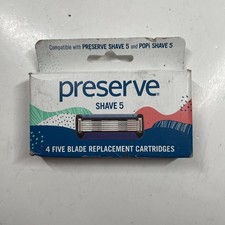 PRESERVE Shave 5 Blade Replacement Cartridges 4 Pack NEW 4.00 per gallon