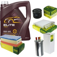 Mann Inspektionspaket Filterset 5L Mannol Elite 5W-40 FüR Dacia Duster