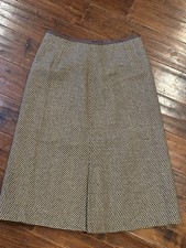 VTG Wool/Tweed Skirt Straight/Pencil Skirt Brown No Tag Measurements In Pictures