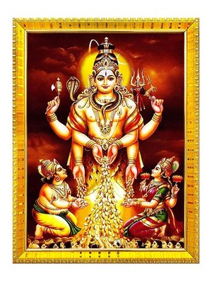 God Swarnakarshana Bhairava Swamy With Lakshmi Devi and Kuber Bhagwan Photo F...