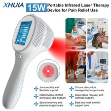 Handheld 15W Class 4 Laser Therapy Device 810nm 980nm for Dogs Human Pain Relief