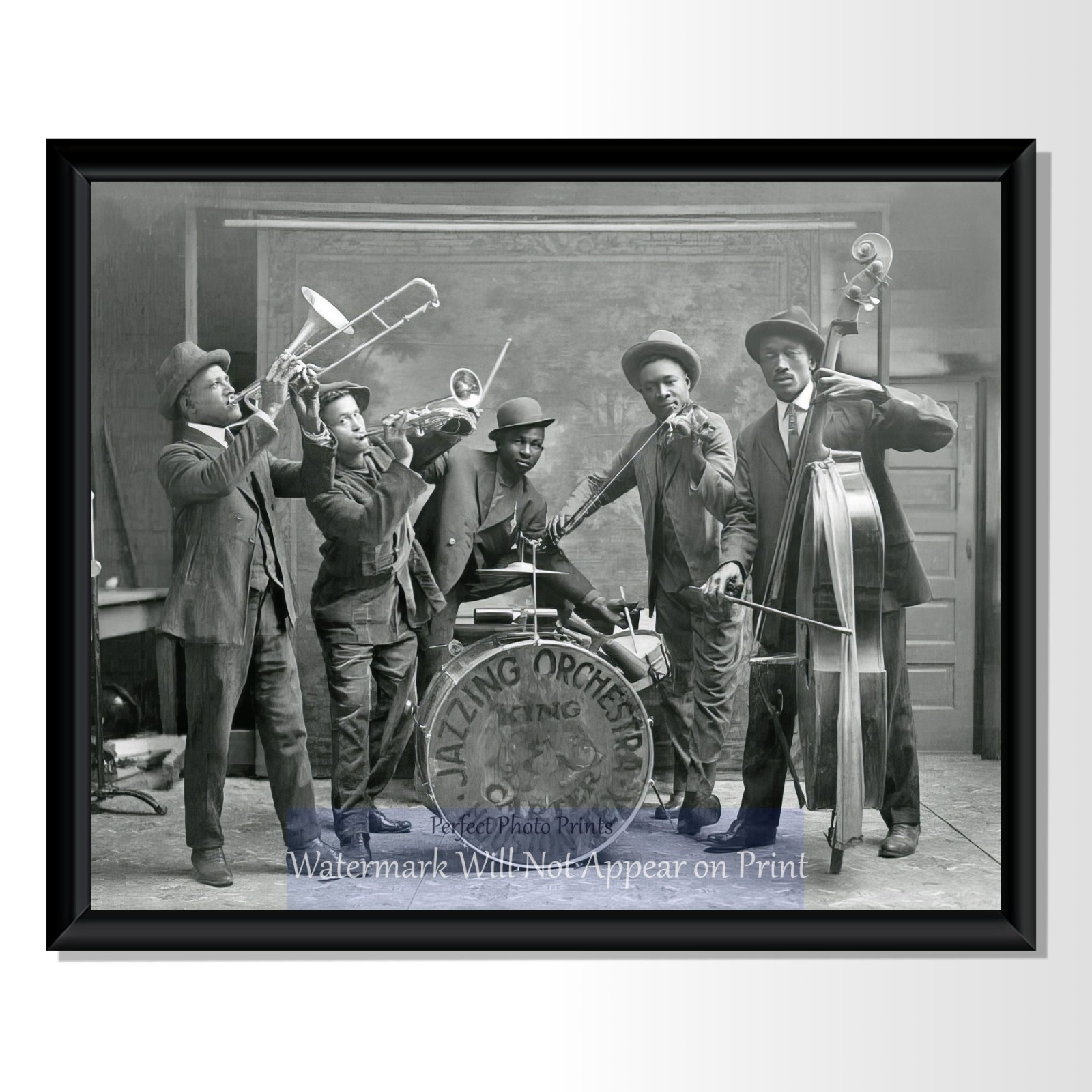 The King and Carter Jazz Orchestra Classic 1920s Jazz Band Giclee Fine Art Print