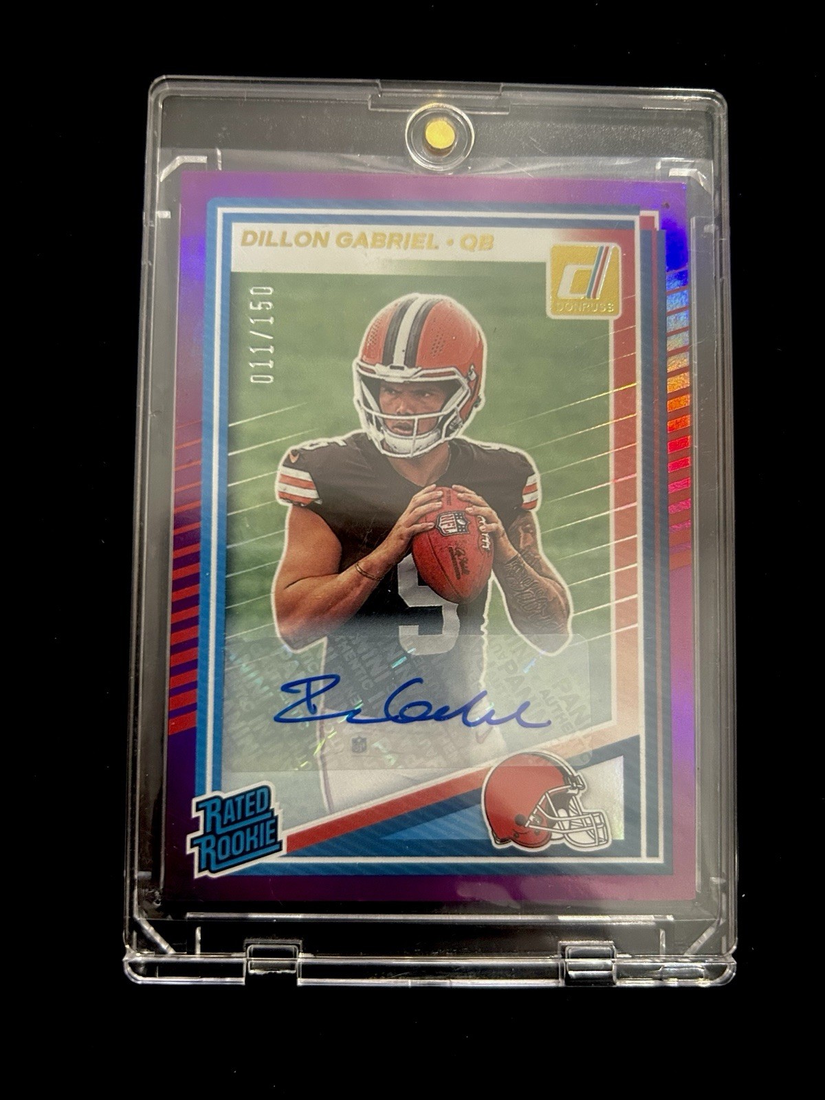 2025 Donruss Dillon Gabriel Auto Rated Rookie /150 🔥 purple #316