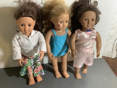 OUR GENERATION Doll Lot (Of 3) 18  Dolls Realistic Little Girls W/ Clothes