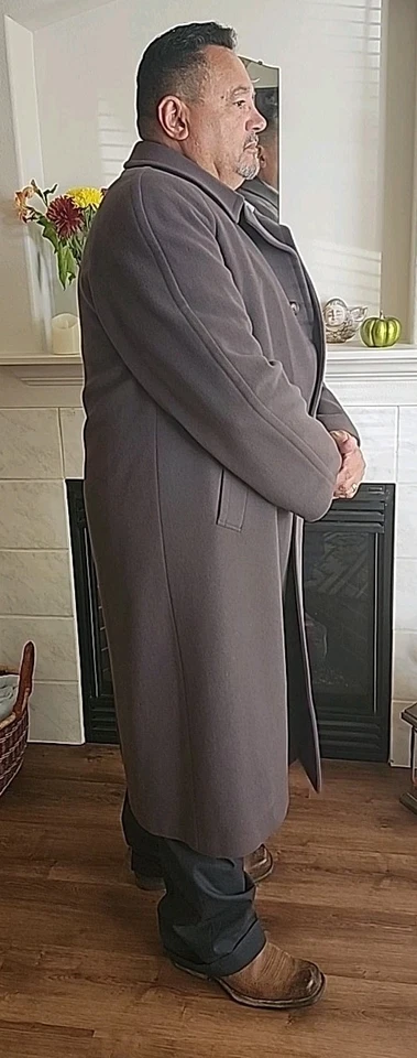 Abrigo de Colección Largo Completo Moca Italiano Lana Abotonada Forrado Bloomingdale Para Hombre  Foto 2 de 4