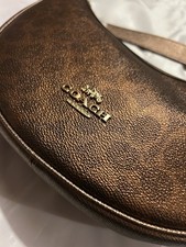 Coach Aria Shoulder Bag In Signature Canvas. IM/Brown /Copper. BNWT