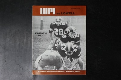 WPI vs Lowell Football Program November 1981 Parent's Day Worcester Poly