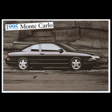 1995 Chevrolet Monte Carlo: Original Dealer Promotional POSTCARD Unused VG+/Ex