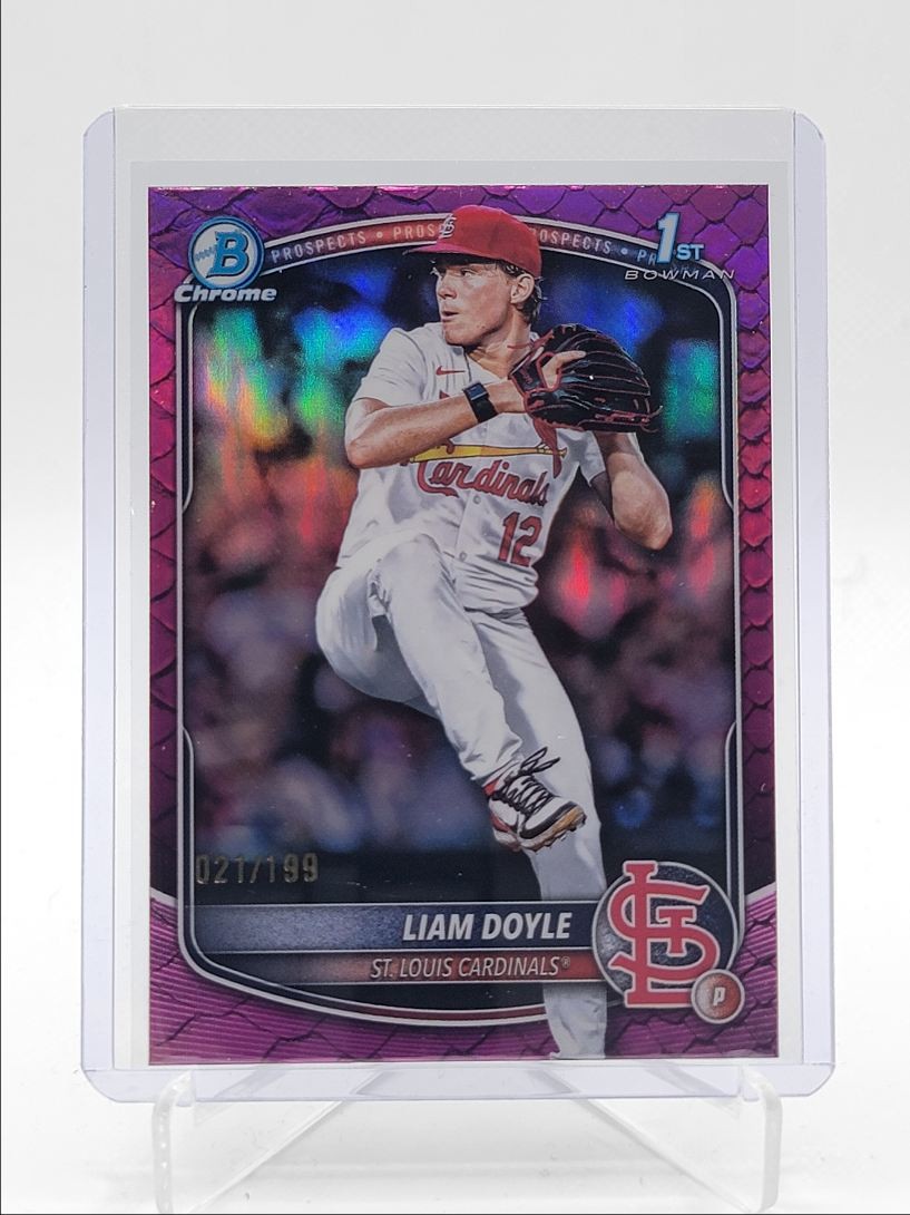 LIAM DOYLE 2025 BOWMAN CHROME DRAFT 1ST FUCHSIA REPTILIAN /199 Q3967
