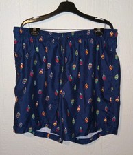 Lands' End Swim Shorts Mens L Sail Boat Print Elastic Waist Lined Pockets