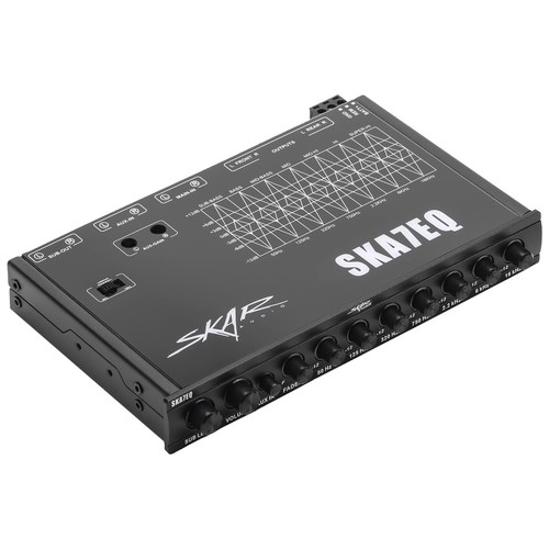7-Band 1/2 DIN Auto Audio Graphic Equalizer, Vorverstärker mit AUX-Eingang & Cinch-Ausgänge - Bild 2 von 7