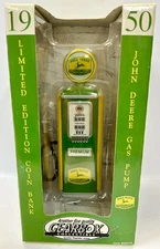 John Deere 1950 Gas Pump Coin Bank Gearbox Limit 66035 DieCast New ST1