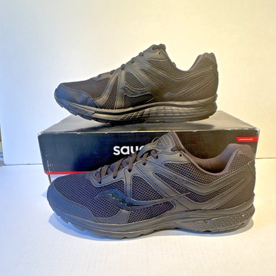 Saucony Grid Cohesion 11 Black Solid Low Top Lace Up Wide Athletic Sneaker 12.5m