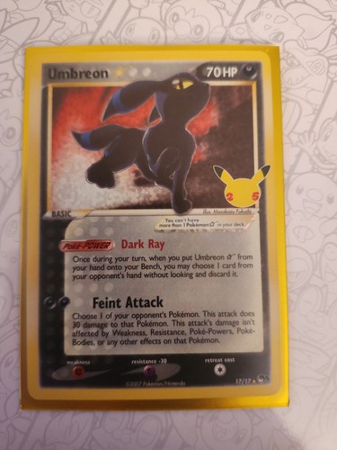 2021 Pokemon Celebrations: Classic Celebrations Umbreon Holo Rare 17/17 NM.