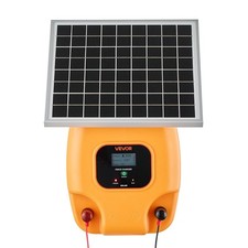 Solar Fence Charger 0.3J 8kV 1.86 Miles Electric Fence Energizer for Livestock