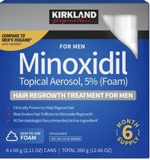 Kirkland Signature 5 Minoxidil Foam Men's Hair Growth 6x 2.11 cans 02/27