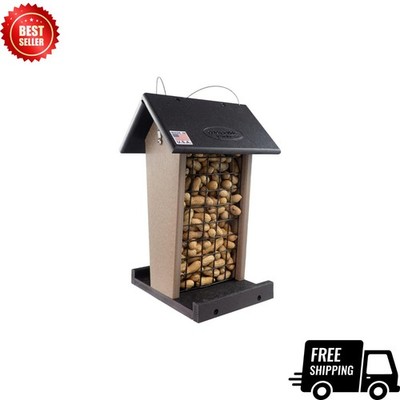 Poly Hanging Whole Peanut Bird Feeder for Large Birds Outdoor USA Made