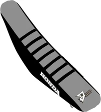 Dcor Seat Cover - Black Sides - Gray Top with Black Ribs Motorcycle 30-10-502