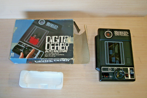 Tomy Digital Derby Auto Raceway Vintage Handheld Electronic Game ...