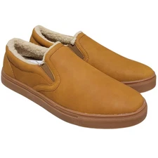 Deer Stags Men Tillard Slip On Faux Fur Lined Sneakers Size US 11.5M Dark Wheat