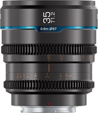 SIRUI Night Walker 35mm T1.2 Cine Lens E Mount A6700 A6600 FX30 Metal Grey MS35E