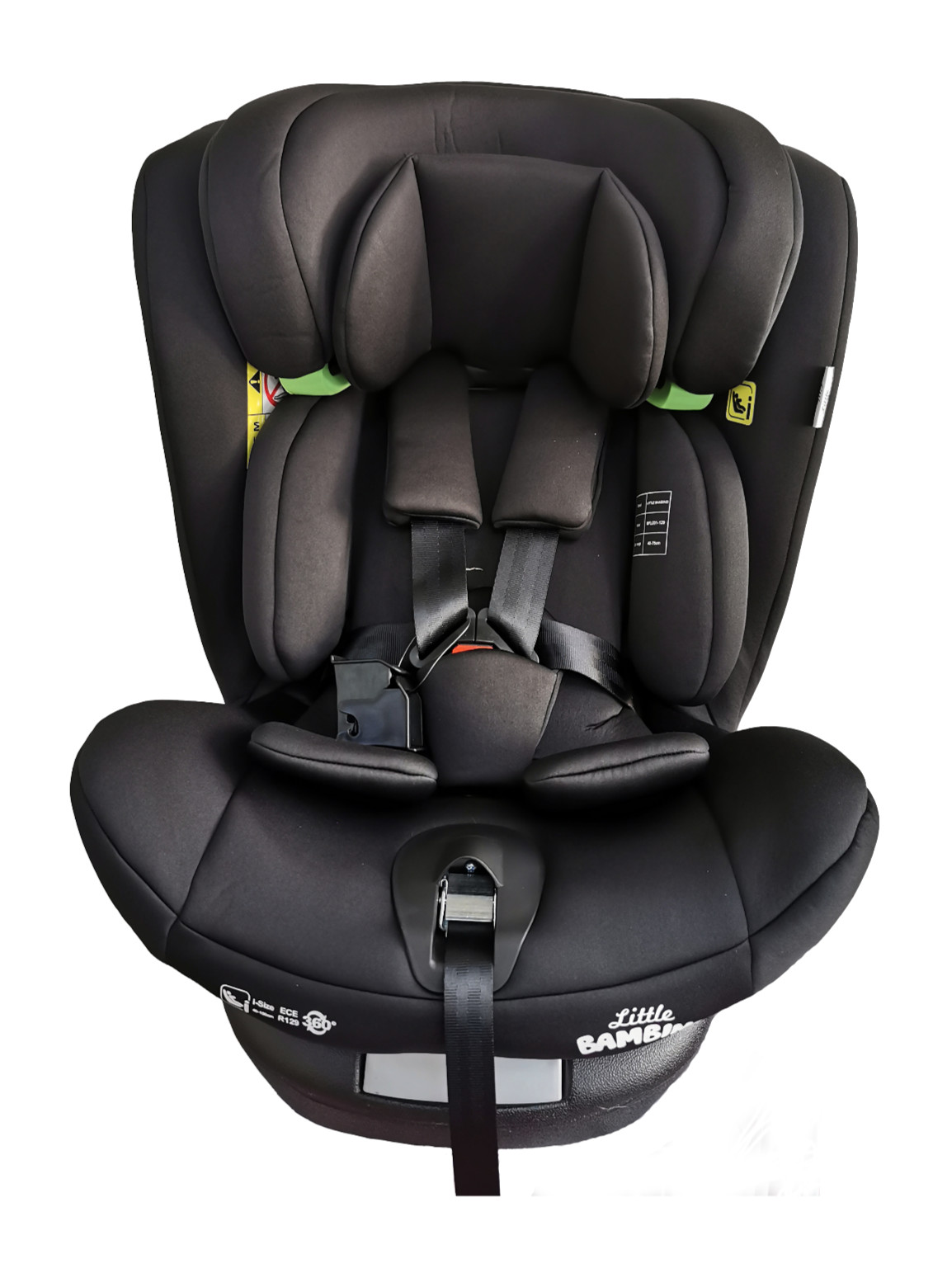 Seggiolino auto 360 giri ISOFIX i-Size nero 40-150 cm bambino bambino rialzo foto 2