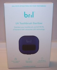 bril UV Toothbrush Sterilizer - Disinfect and Kills 99.9 of Bacteria Blue - New