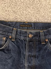 Nudie Jeans Tight Long John Denim Jeans 34-32 Stretch Made In Italy Rinsed READ