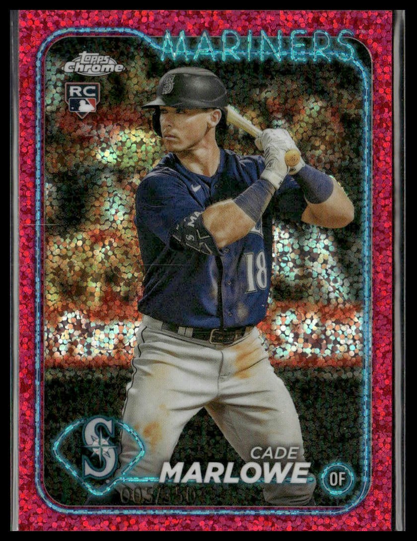 2024 Topps Chrome #266 Cade Marlowe Magenta Speckle Refractors #/350