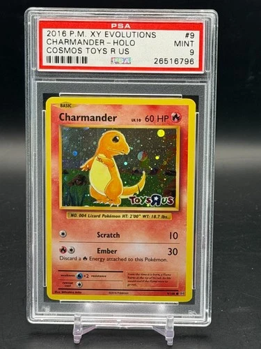 PSA 9 MINT Charmander Toys R Us Cosmos Promo 2016 XY Evolutions Pokemon 9/108