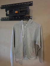 Calvin Klein Women's Gray Full Zip Fleece Hoodie Logo Pockets Size M
