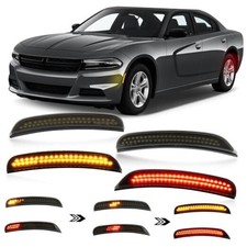 Sequential Amber Front  Red Rear Side marker Lamp Kit for Dodge Amber Red