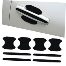 8PCS Car Door Handle Scratch Protector Sticker, Reflective Car Handle Black
