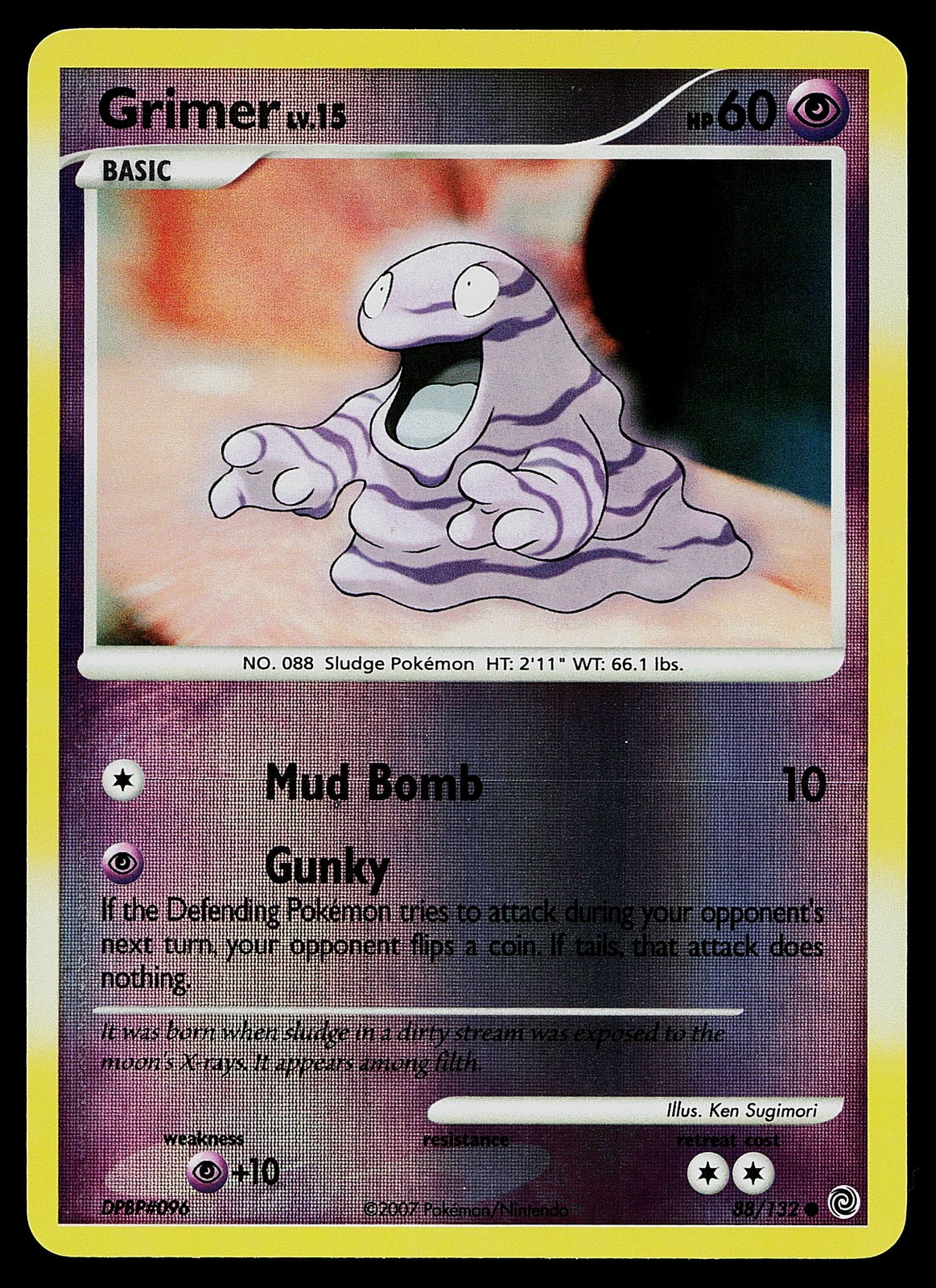 Pokemon Card - Grimer Secret Wonders 88/132 Common Reverse Holo