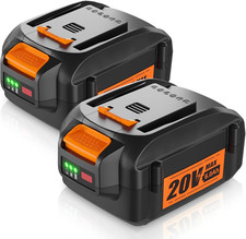 2Packs 20V 6.0Ah Replacement for Worx 20V Battery, Compatible with Worx Battery