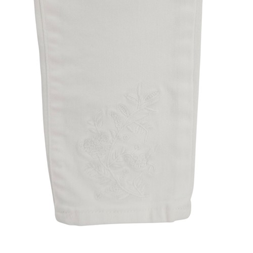 NWT POLO RALPH LAUREN Tompkins Skinny Jeans White Embroidered Girls Size 16 - Picture 6 of 11