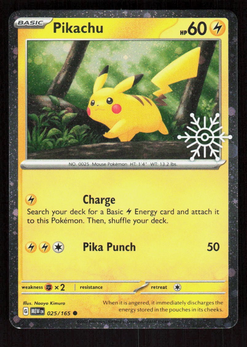 Pikachu - (Holiday Calendar) Holo 025/165 Miscellaneous Cards & Products Common