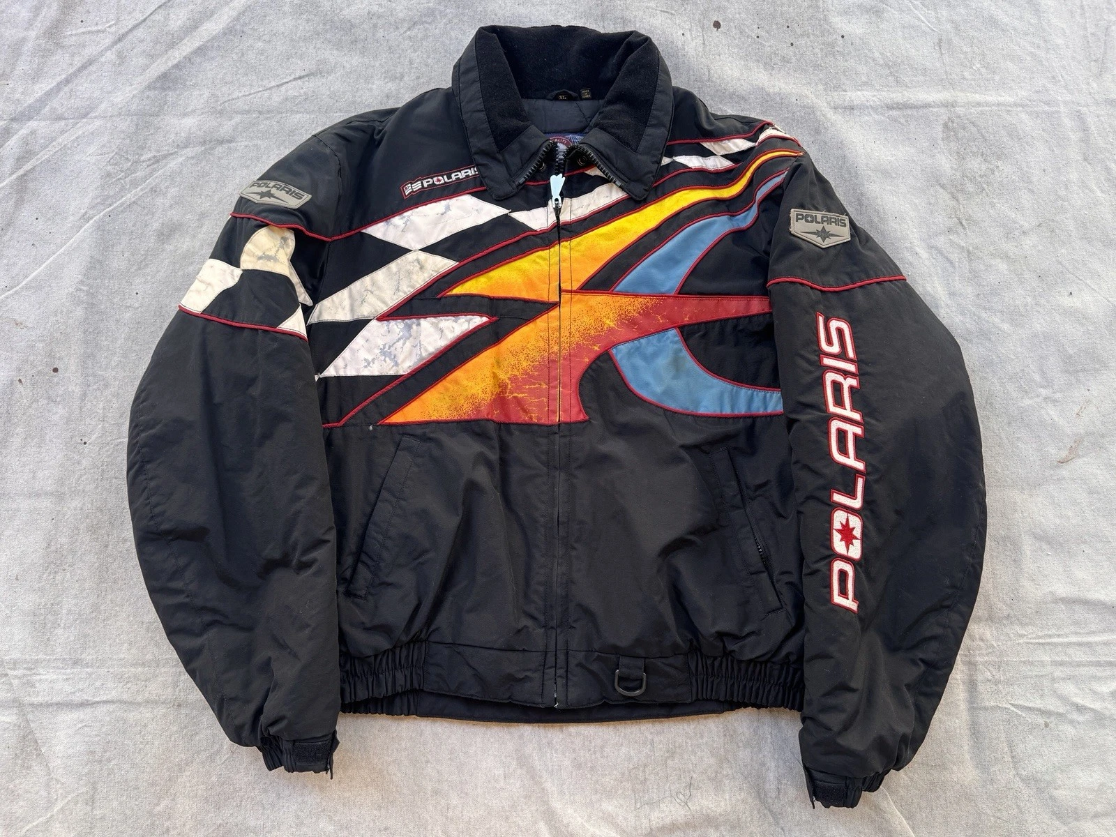 Vintage 90s Polaris Snowmobile Sled Ski Jacket Coat Racing Snow Size XL Men’s