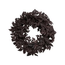My Texas House 24" Plum Layered Foliage Wreath Halloween Fall Front Door Decor